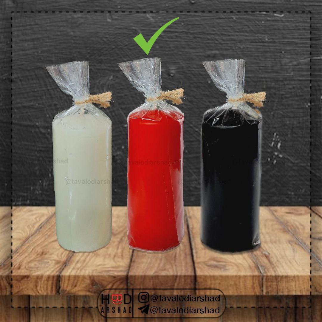 شمع استوانه قرمز کد ۱۰۰